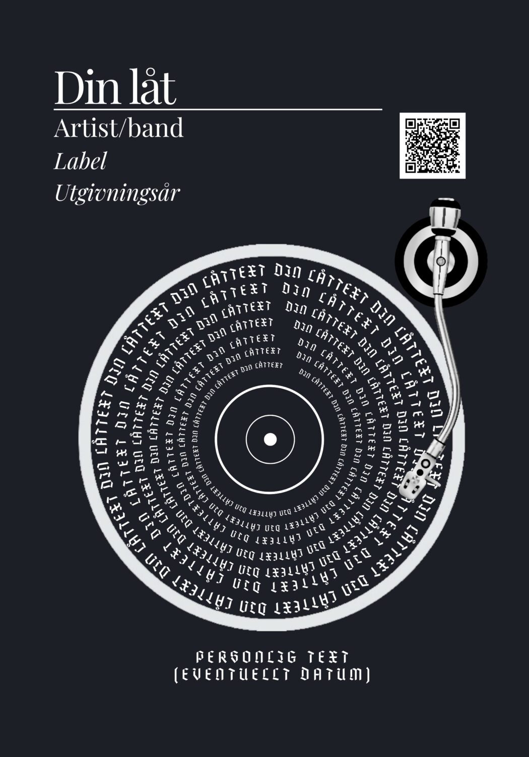 VOID svart musikplatta